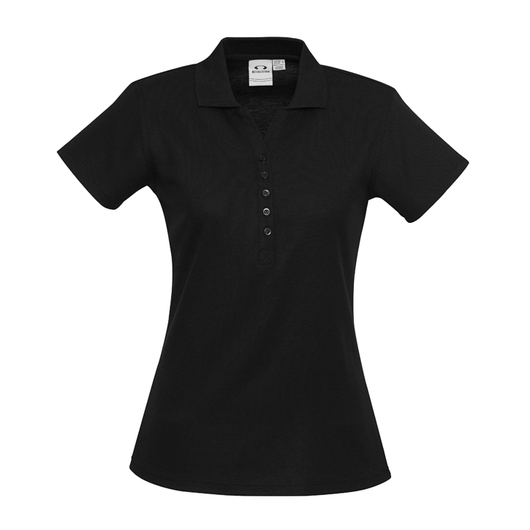 Ladies Crew Polo Black